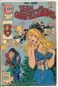 Teen Confessions #91 1975-Charlton-spicy panels-mad art style cover-VG