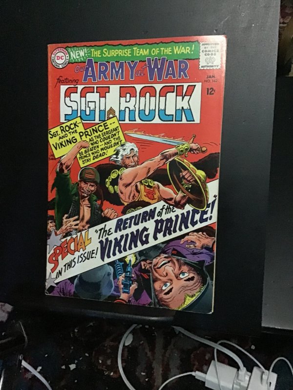 Our Army at War #162  (1966) Joe Kubert return Viking prince! FN/VF Boca CERT