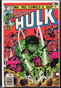 The Incredible Hulk #245 Newsstand Edition (1980) Hulk
