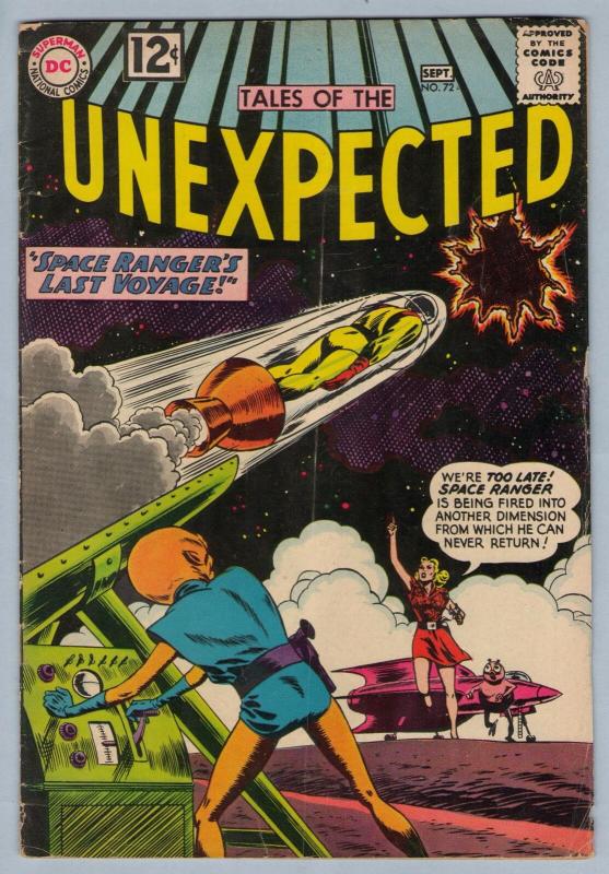 Tales of the Unexpected 72 Sep 1962 VG (4.0)