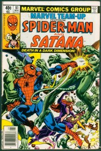 Marvel Team-Up 81 FN/VF 7.0 Death of Satana Marvel 1979