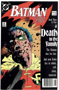 Batman #428 A Death in the Family, Newsstand  NM