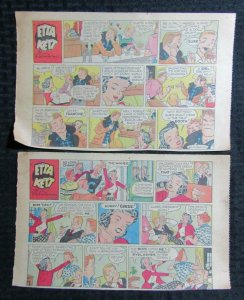 1950's ETTA KETT by Paul Robinson Full Pg Newspaper Comic Strip LOT of 6 VG-/VG+