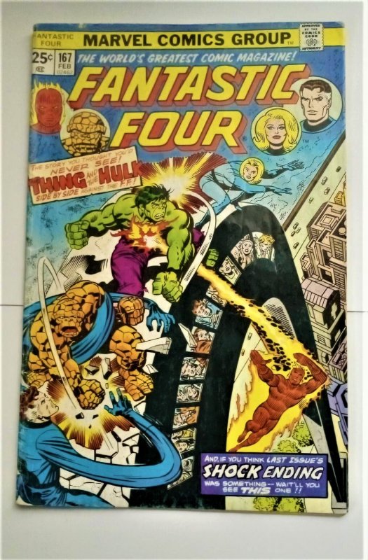 Fantastic Four 167 (1976) - Thing Vs. Hulk - FN+