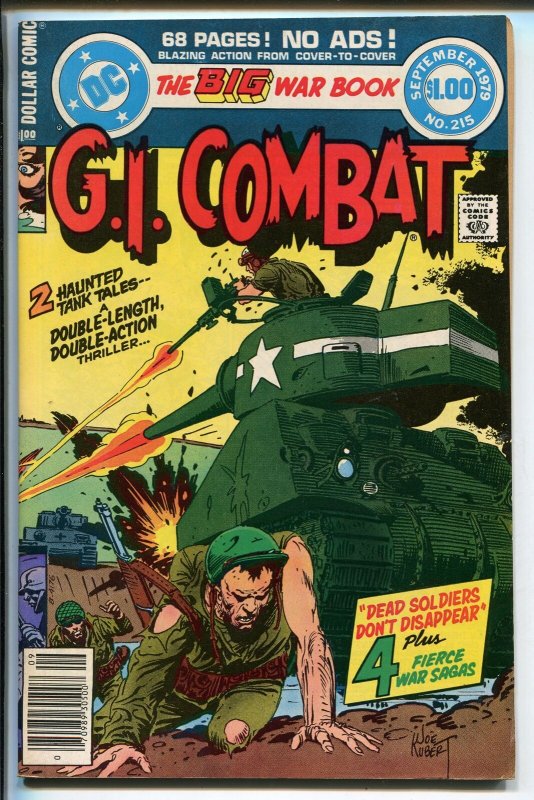 G.I. COMBAT #215 1979-DC-THE HAUNTED TANK-JOE KUBERT-GLANZMAN-nm-