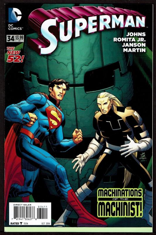 Superman 34 (New 52, Oct 2014, DC) Machinist, Mr Oz, John Romita Jr 9.4 NM