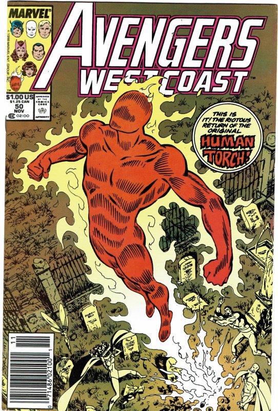 Avengers West Coast #50 Newsstand NM