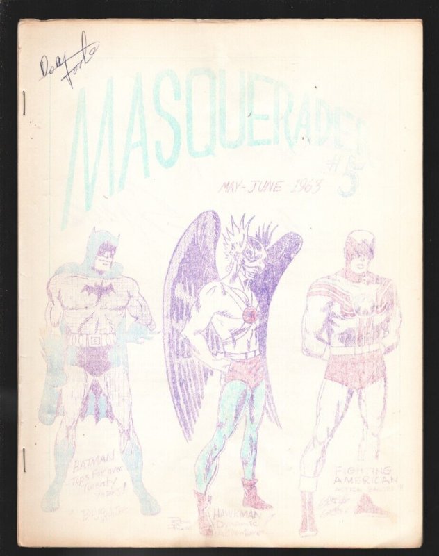 Masquerader #5 1963-Mike Vosburg-Hawkman-AstroAce-Biljo White-Grass Green-Cap...