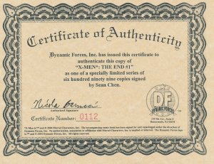 X-MEN THE END #1 SIGNED BY SEAN CHEN MARVEL COMICS 2004 EB204