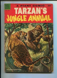TARZAN'S JUNGLE ANNUAL #4  1955-DELL-EDGAR RICE BURROUGHS-VG+