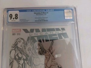 Uncanny X-Men #1 J Scott Campbell Sketch Variant - Rogue - 2016 - CGC 9.8