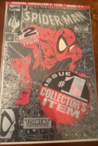 Spider-Man #1 Unpriced / $2 Polybagged Silver Edition (1990)  