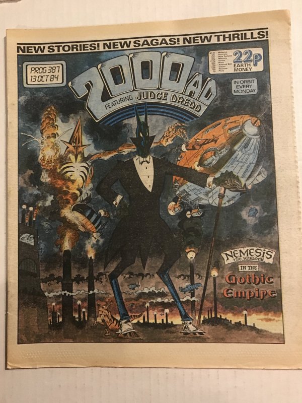 2000 AD Prog #387 : British Weekly IPC Comic Magazine 10/13/84 VF; Judge Dredd