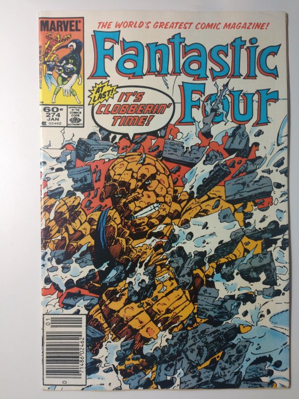 Fantastic Four #274 (6.5, 1985) NEWSSTAND, 4th App of Spider-Man in Black Cus...