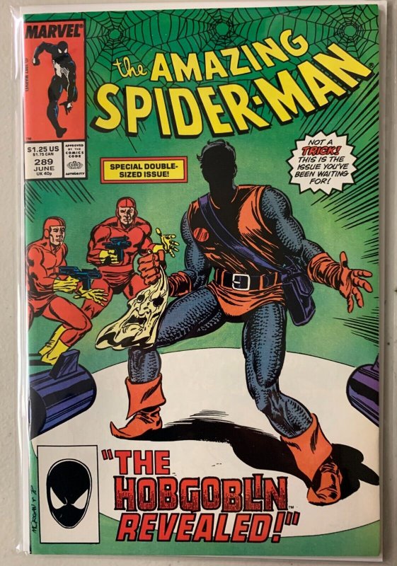 Amazing Spider-Man #289 Direct Marvel (8.0 VF) Death of Ned Leeds (1987)