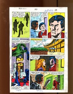 Iron Man #163 p.10 Color Guide Art - 1982 Art by Bob Sharen