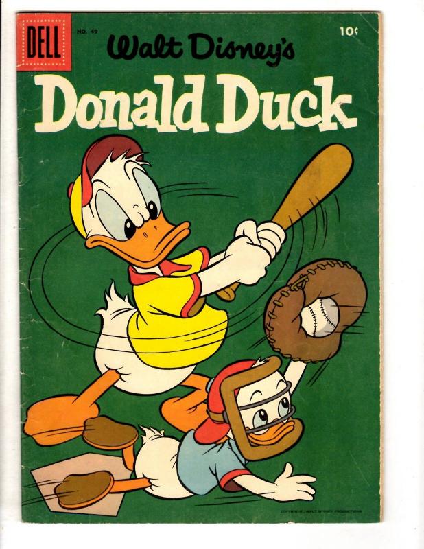 Donald Duck # 49 FN Dell Comic Book 1956 Silver Age Walt Disney Mickey Mouse JL2