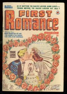 FIRST ROMANCE #4 1950-HARVEY COMICS-WEDDING CAKE-POWELL VG