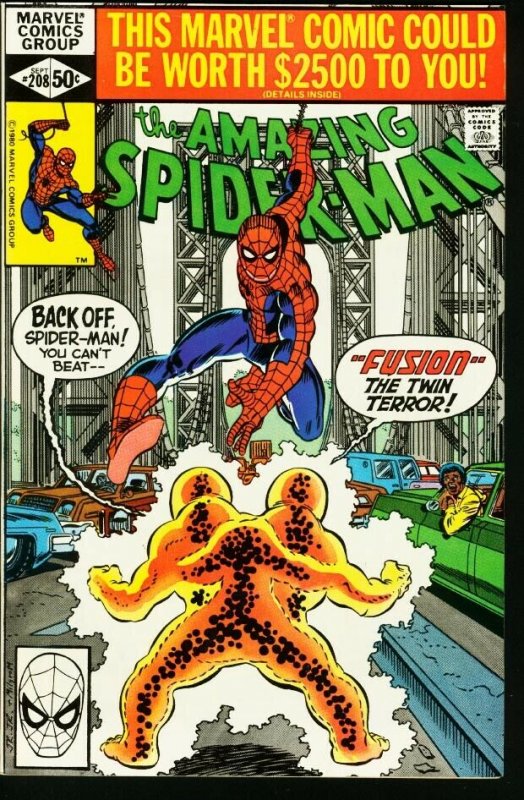 AMAZING SPIDER-MAN #208-1980-MARVEL-very fine VF