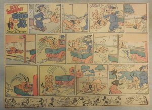 Pluto The Pup Sunday Page by Walt Disney from 8/25/1940 Half Page Size