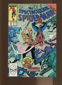 Spectacular Spiderman #147- Hobgoblin Possessed by Unseen Demon. (9.2) 1988