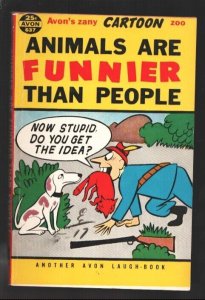Animals Are Funnier Than People #M643 1955-Avon-Jokes-gags-cartoons-FN