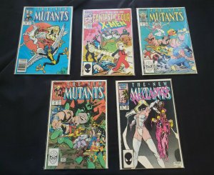 NEW MUTANTS 5PC (VF/NM) FANTASTIC FOUR VS X-MEN INCLUDED,THE WHITE QUEEN 1986-89