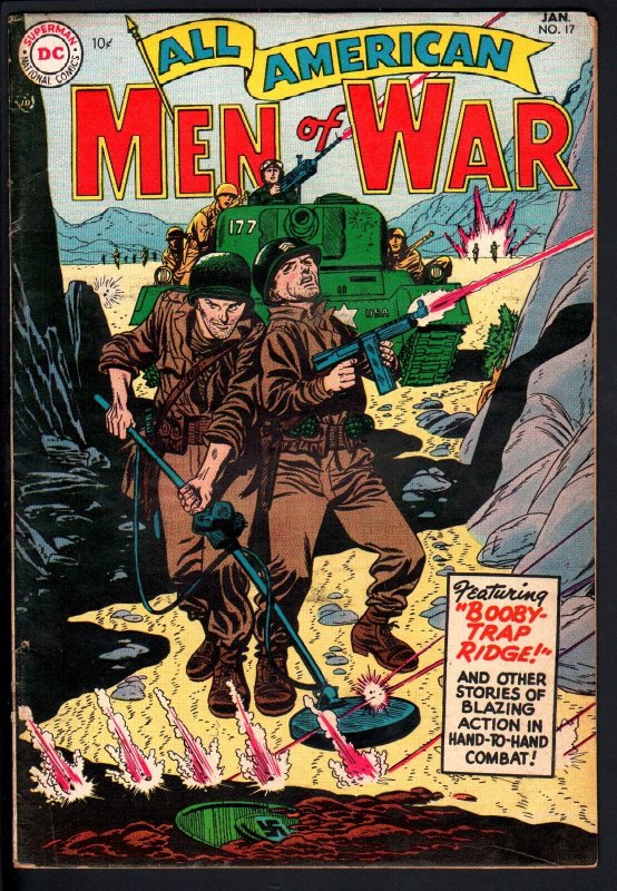 ALL AMERICAN MEN OF WAR #17 1955-1ST FROGMAN-WWII NICE COPY