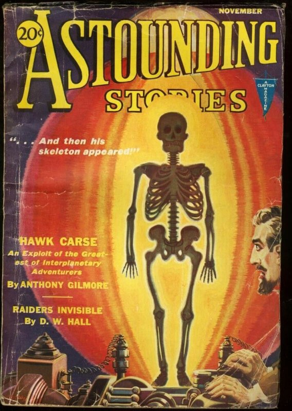 ASTOUNDING STORIES 1931 NOV-SKELETON COVER VG