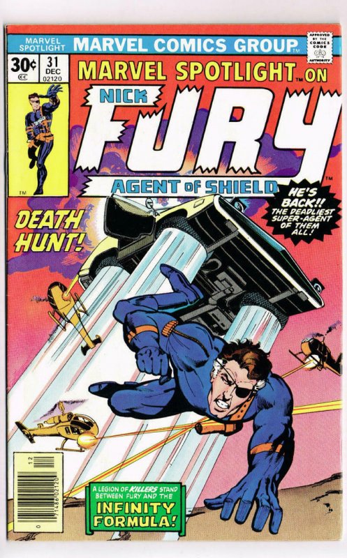 MARVEL SPOTLIGHT #31, VF/NM, Nick Fury, Agent of Shield, Chaykin, 1971 1976