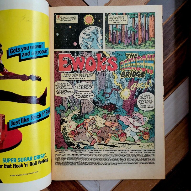 EWOKS #1 FN/VF (Star Comics, 1985) Premiere issue, adapted from Animated Series  