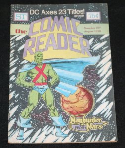1978 August The Comic Reader Fanzine #159 Martian Manhunter Cover VF- 7.5