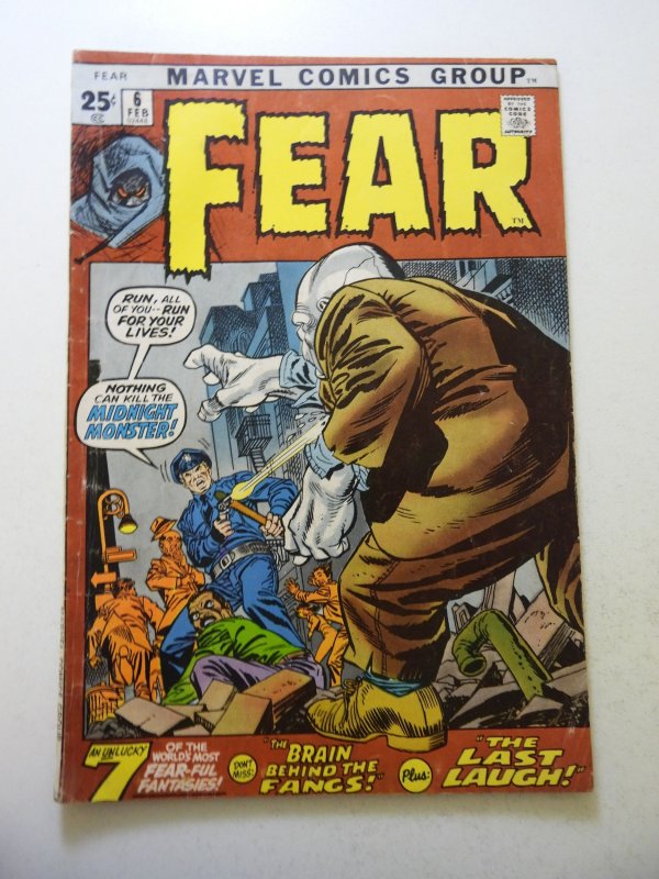 Adventure Into Fear #6 (1972) VG+ Condition slight moisture stain bc