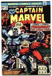 CAPTAIN MARVEL #33 Thanos-Jim Starlin-FN/VF -bronze key!