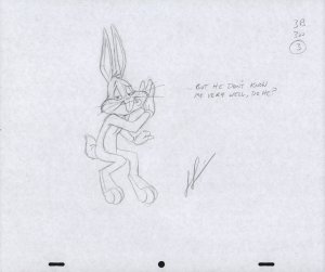 Bugs Bunny Animation Pencil Art - 3B-300-3 - Don't Know Me Very Well