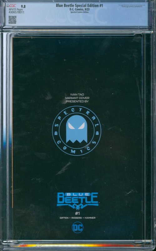 Blue Beetle Special Edition #1 CGC 9.8 Spectral Comics Edition 2023