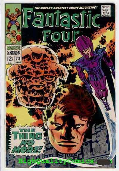 FANTASTIC FOUR #78, FN, Jack Kirby, Thing, Human Torch, 