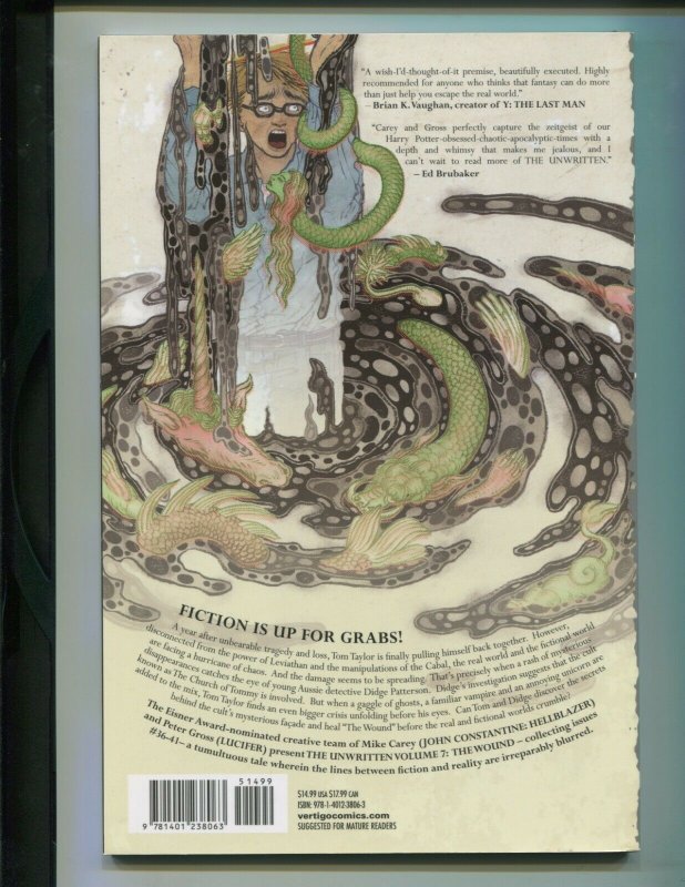 THE UNWRITTEN: THE WOUND (FN/VF) CAREY & GROSS!! EISNER NOMINATED!! 2013