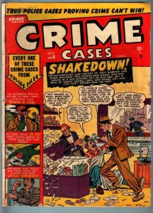 CRIME CASES #6-PRE CODE VIOLENT CRIME & MURDER-SHAKEDOWN-GIRL FIGHT-F/G FR/G