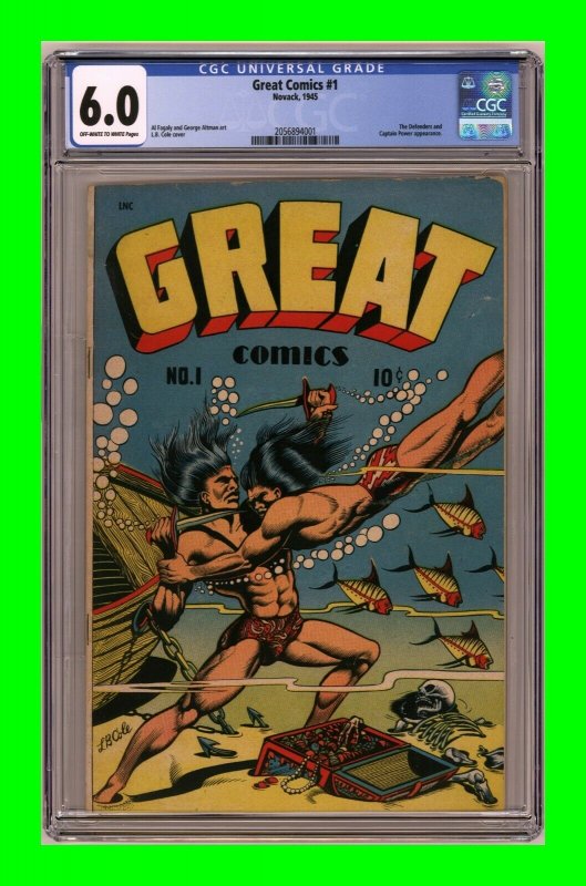 Great Comics #1 1945 Novack LB Cole cover CGC 6.0