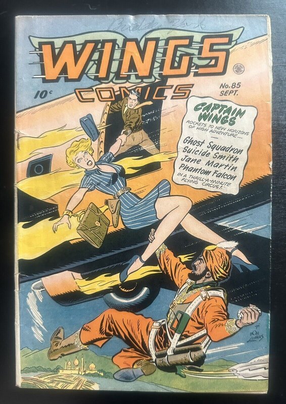 (1947) WINGS COMICS #85 Classic Golden Age Good Girl Cover Art!