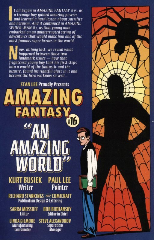 AMAZING FANTASY #16 (1995) PAUL LEE | DIRECT EDITION