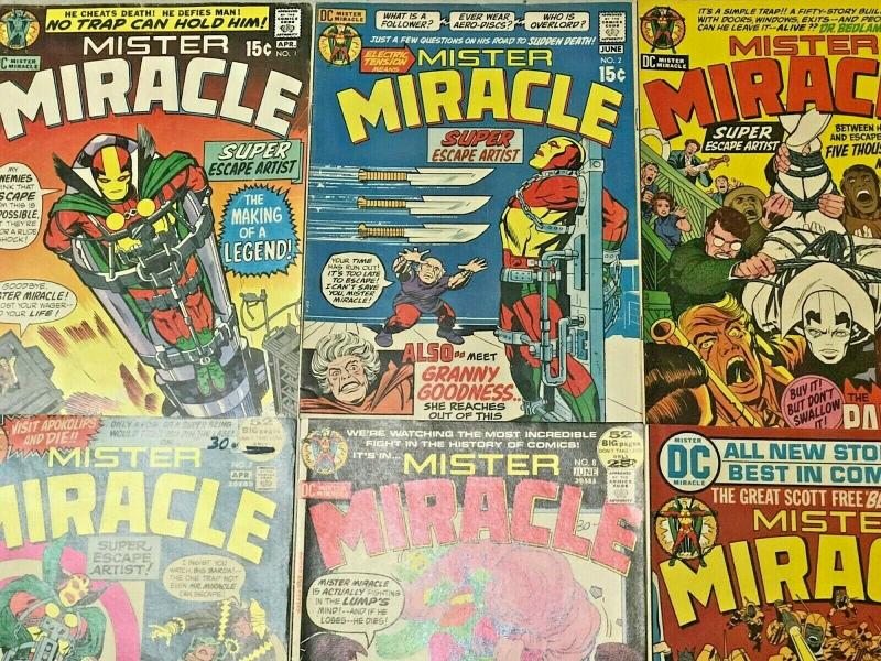 MISTER MIRACLE#1-18 VG-VF LOT 1971 JACK KIRBY DC BRONZE AGE COMICS