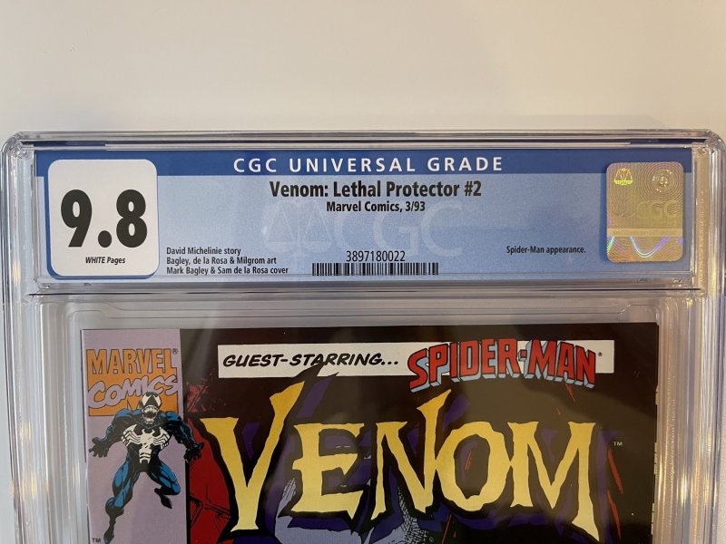 VENOM: LETHAL PROTECTOR #2 CGC 9.8 - SPIDER-MAN APPEARANCE (1993)