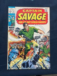 CAPTAIN SAVAGE AND HIS BATTLEFEILD RAIDERS #12(6.5)WAR,CLASSIC MARVEL(1969)