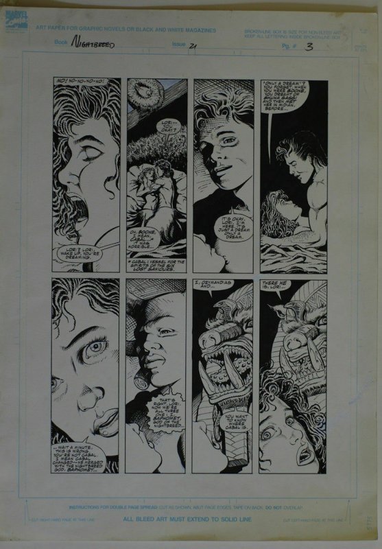 COLLEEN DORAN / JD PASCALE original art, NIGHT BREED #21 pg 3, Clive Barker