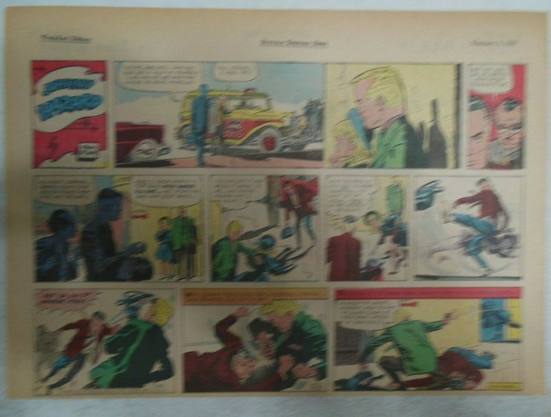 (52) Johnny Hazard Sunday Pages by Frank Robbins from 1961 All 11 x 15 inches !