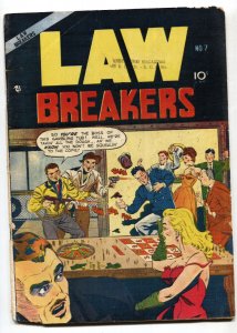 Law Breakers #7 1951-Roulette wheel cover-Drug Dealer story-pre-code comic