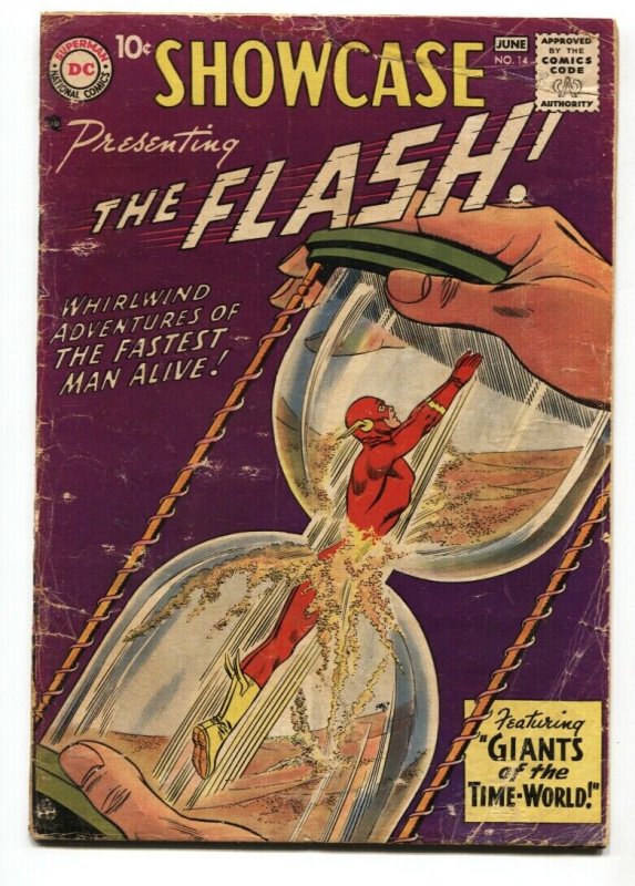 SHOWCASE  #14-comic book-1958-DC-THE FLASH-incomplete