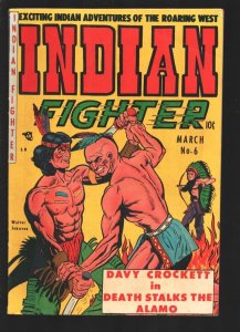 Indian Fighter #61951-Walter Johnson Indian fight cover-Davy Crockett-Death S...